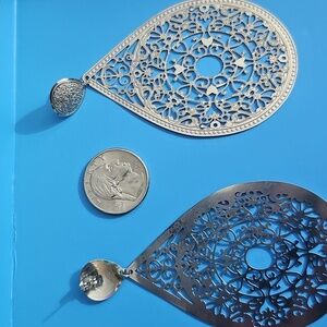 Elegant Silver Teardrop Earrings